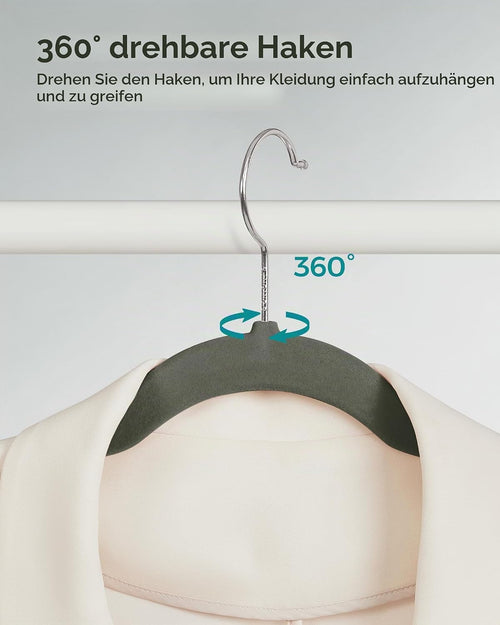 SONGMICS Kleiderbügel Samt, 20er Set, 42 cm breit, dünn, gut belastbar