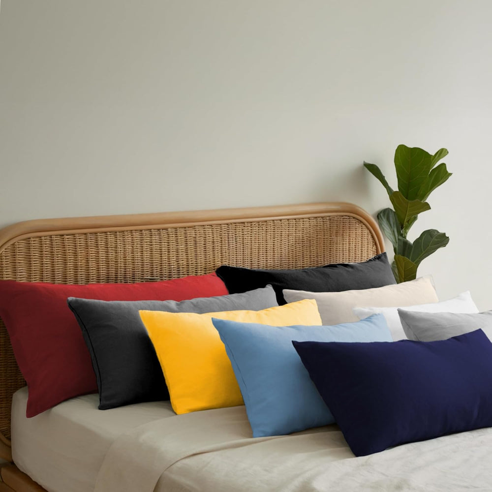 Dreamzie - Kissenbezug 40x40cm - 2er Set - 100% Baumwolle - Anthrazit