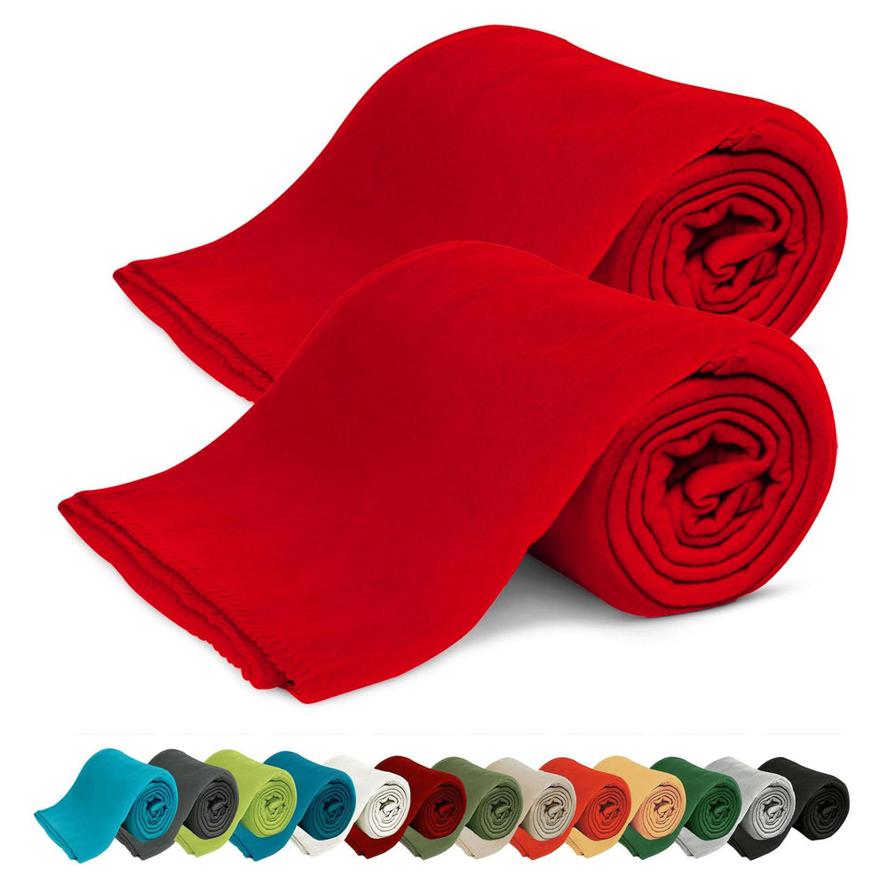 KiGATEX Polar Fleecedecken 2er Set Silber 130x160 cm Oeko-TEX® ca. 420g