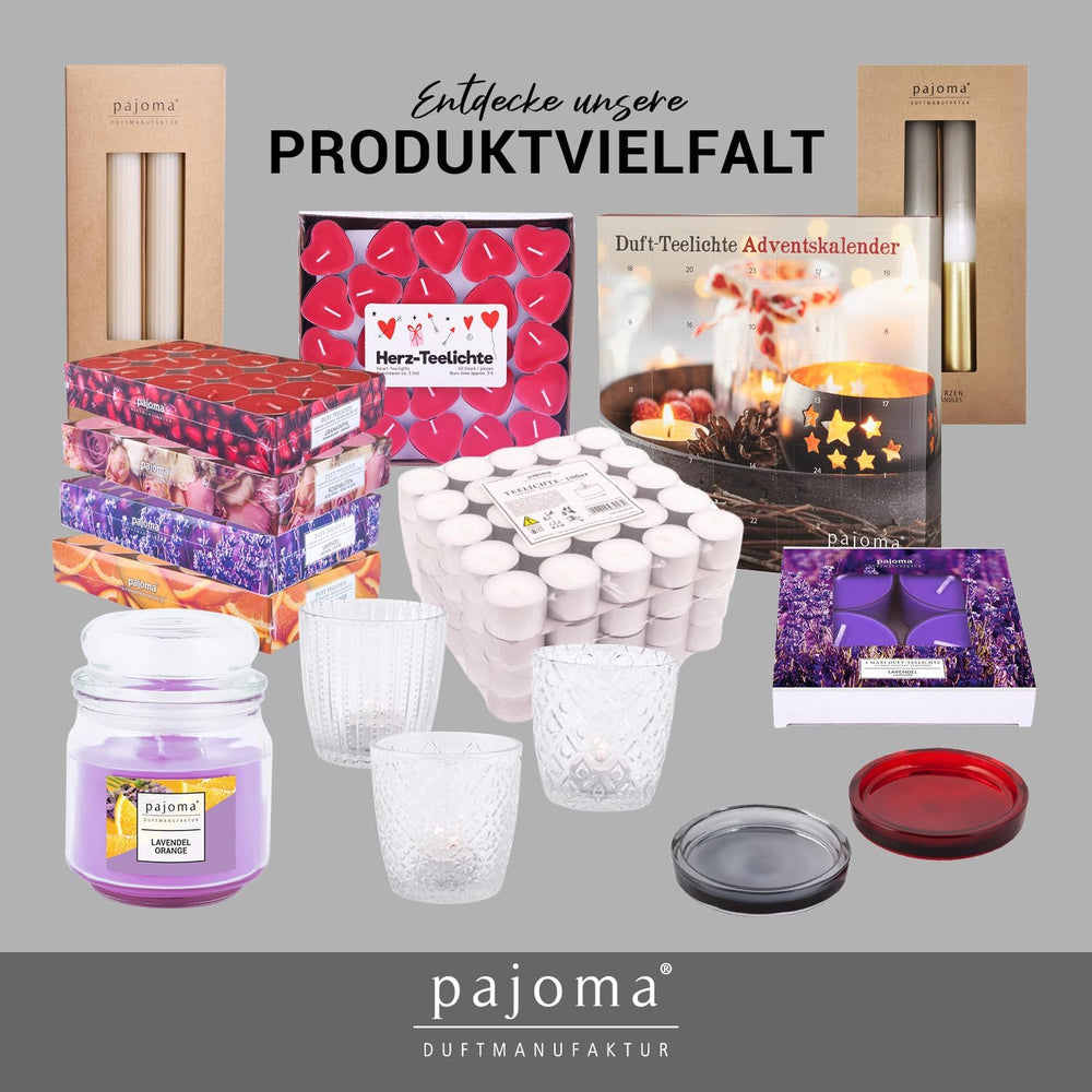 pajoma® 20x Geburtstagskerzen in Weiß - Hochwertige Spitzkerzen | Wachsgewicht: 10g, Brenndauer ca. 1 std. 95 x 13 mm | Premium Stabkerzen