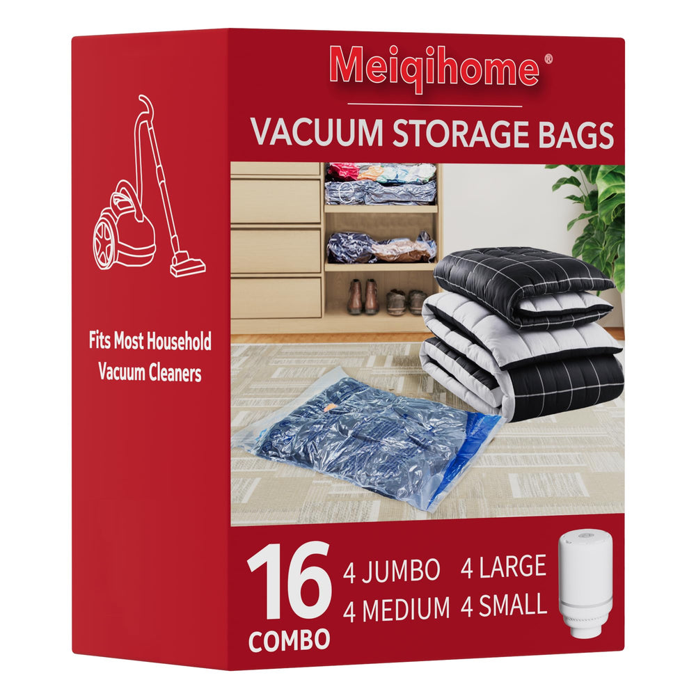 MEIQIHOME 8 Vakuumbeutel für Kleidung in 3 Größen