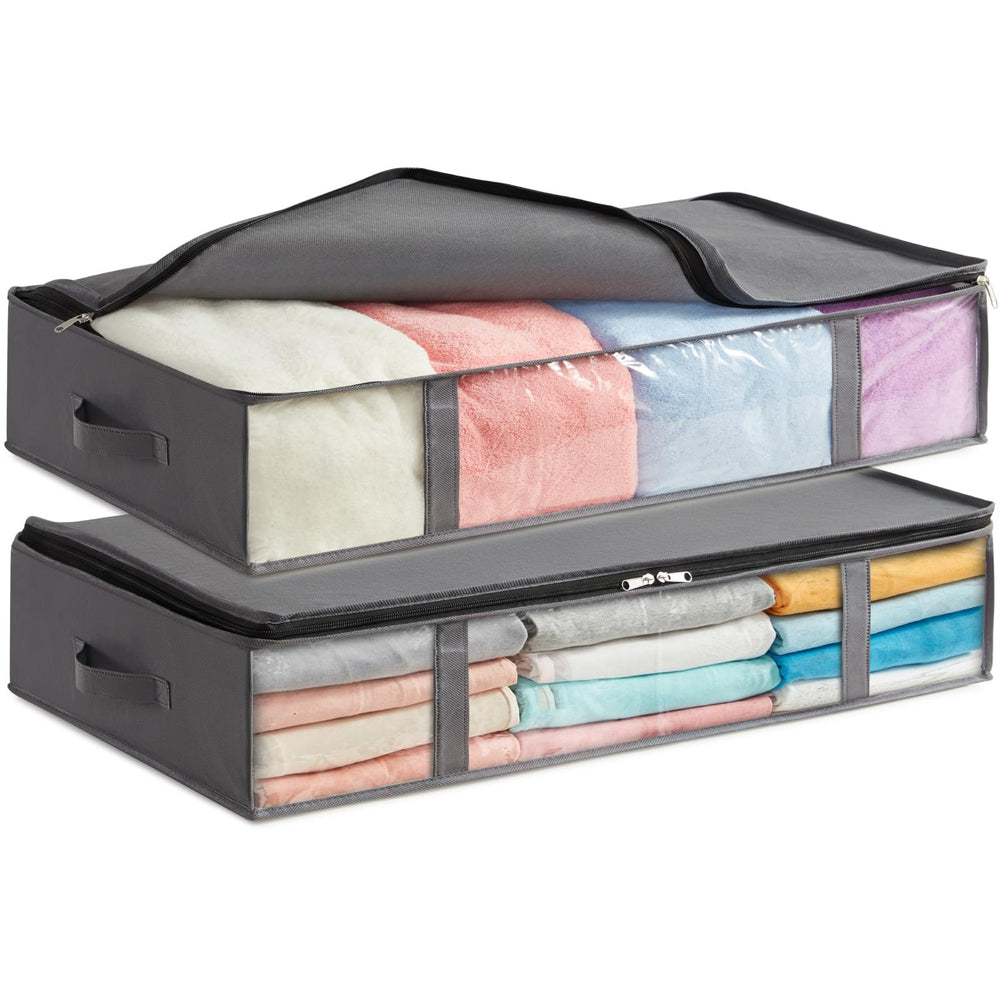 Lifewit 2 Stück 40L Unterbett Aufbewahrungsbox, Faltbare Unterbettkommode