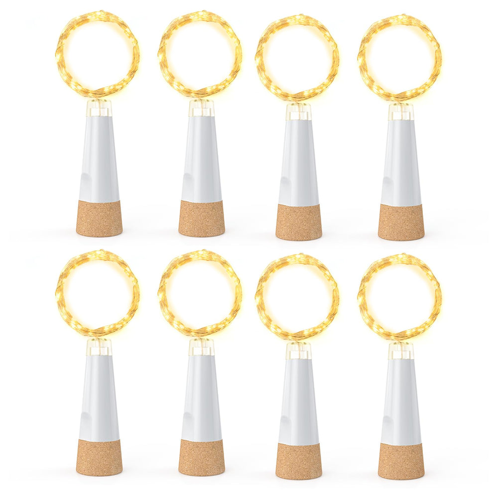 Flaschenlichter mit Korken, USB wiederaufladbares Weinflaschenlicht, batteriebetriebene Gläser, Lichterkette, 2025 verbesserte Lichterkette für Weihnachtsdekorationen(Warm weiß, 3 Pack)