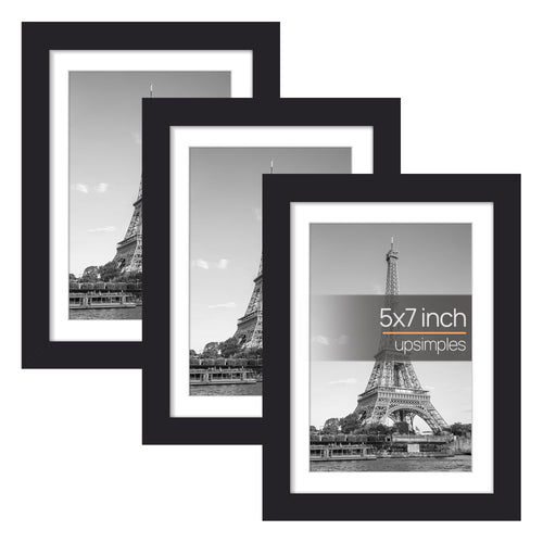 upsimples 3 Pack Bilderrahmen A4, Bilderrahmen Kinderzeichnungen A4，Picture Frame Schwarz für Fotos, Bilder, Poster