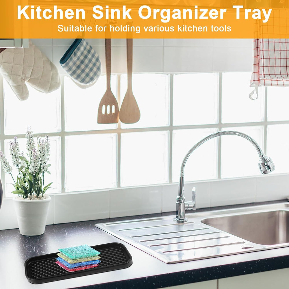 2 Stück Silikon Spülbecken Organizer Schwammhalter Spülbecken Küche