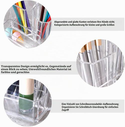 Acryl Stifthalter Klar Schreibtisch Organizer Accessoires