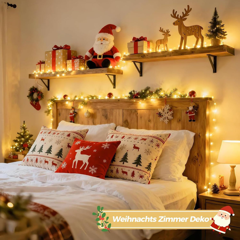 ALEGRE® USB Lichterkette mit Timer, 2M 20 LED Kupferdraht Lichterkette Innen mit Stecker, Warmweiß Led Lichterketten USB mit Timer, Fairy Lights für Weihnachten Deko, Halloween, Hochzeit, Schlafzimmer