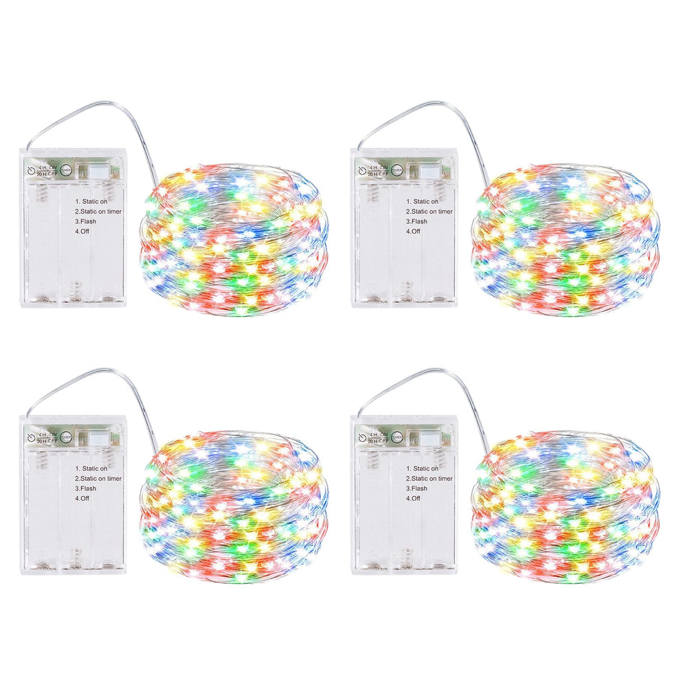 BXROIU 2 X 20 LED Lichterkette Batteriebetrieben 2M Micro LED Warmweiß