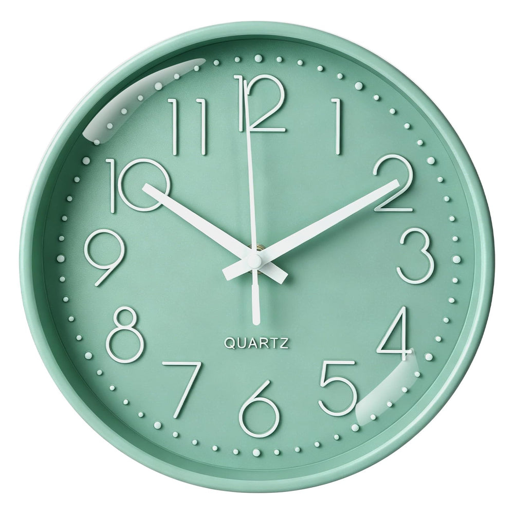 Aolso Wanduhr, geräuschlos und tickt Nicht, Batteriebetriebene runde Wanduhr, Digitale Wwanduhr, modernes Quarz-Design, für Wohnzimmer, Büro, Küche oder Kinderzimmer (Grau, 20CM)