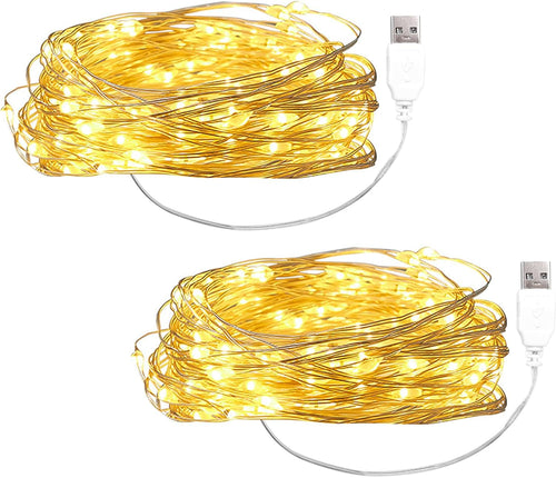 USB Lichterkette Kupferdraht, 2 m, 2 Stück