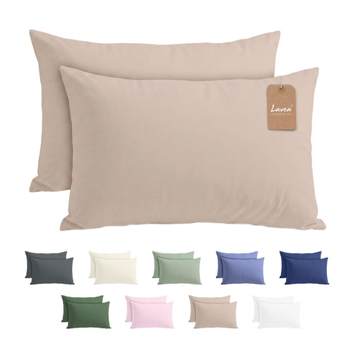 Lavea® 2er Set Kissenbezug - 40x40 - Eukalyptus