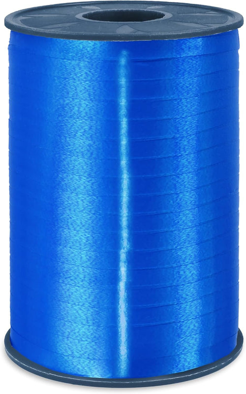 C.E. PATTBERG Geschenkband royalblau, 500 Meter Ringelband 5 mm zum Basteln, Dekorieren & Verpacken von Geschenken zu jedem Anlass