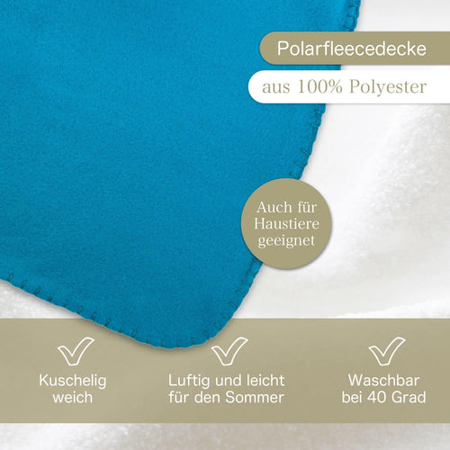 KiGATEX Polar Fleecedecken 2er Set Silber 130x160 cm Oeko-TEX® ca. 420g