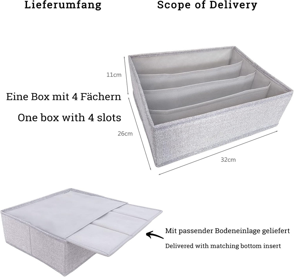 SIMPLE JOY® BH Organizer Modul des PAX75 & PAX100 Organizers für IKEA 4Fach