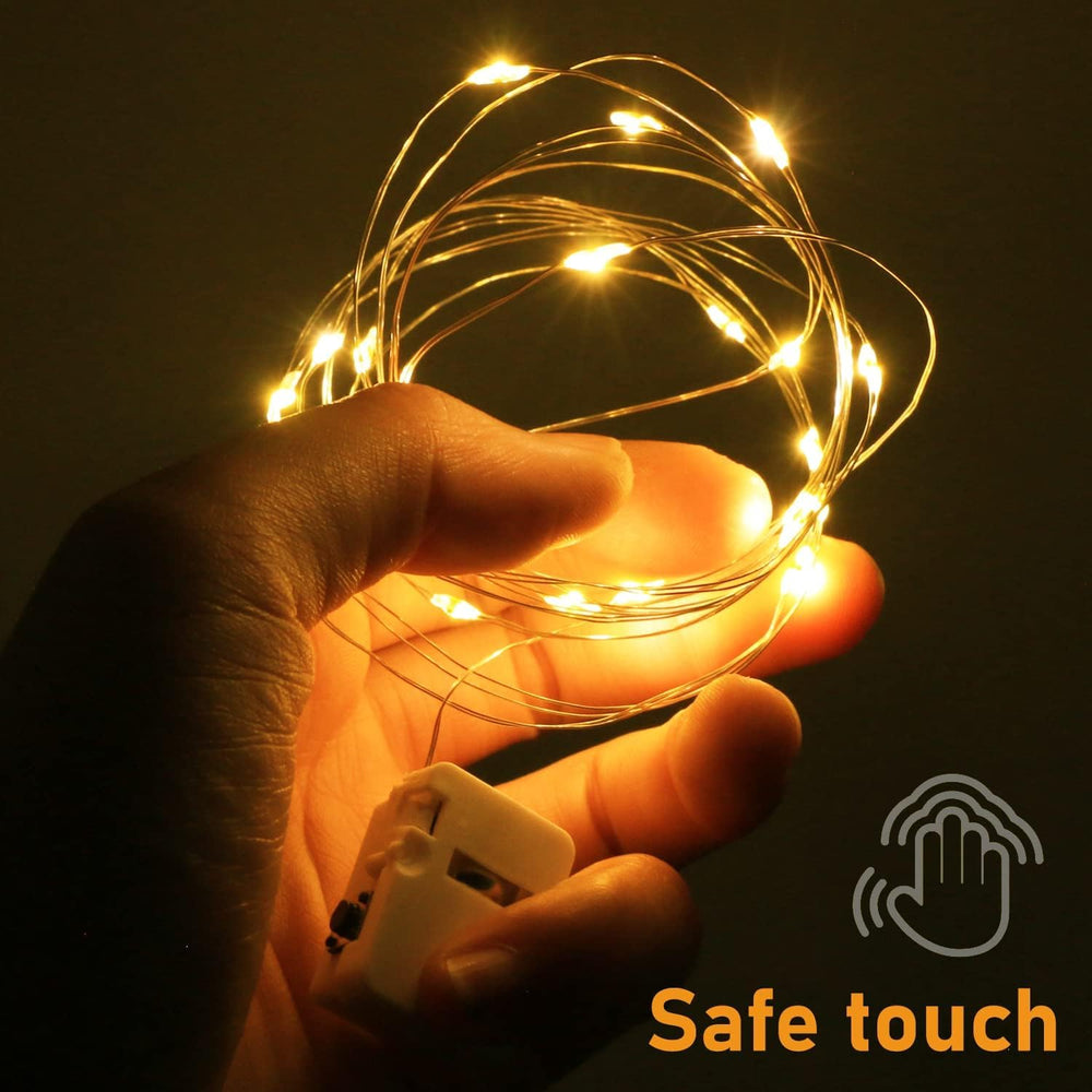 btfarm 12 Stück/3 Modi Lichterkette Batterie, 2M 20 LED Lichterkette Klein