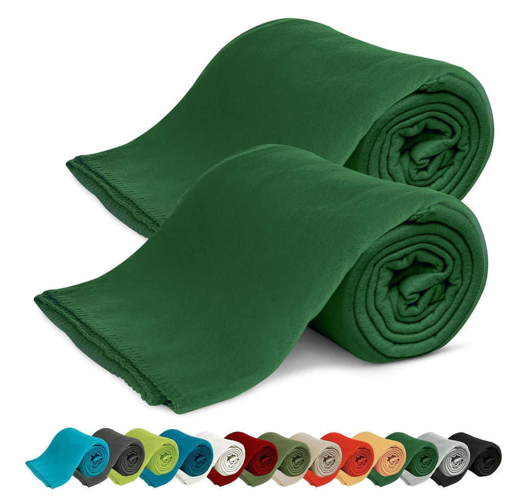 KiGATEX Polar Fleecedecken 2er Set Silber 130x160 cm Oeko-TEX® ca. 420g