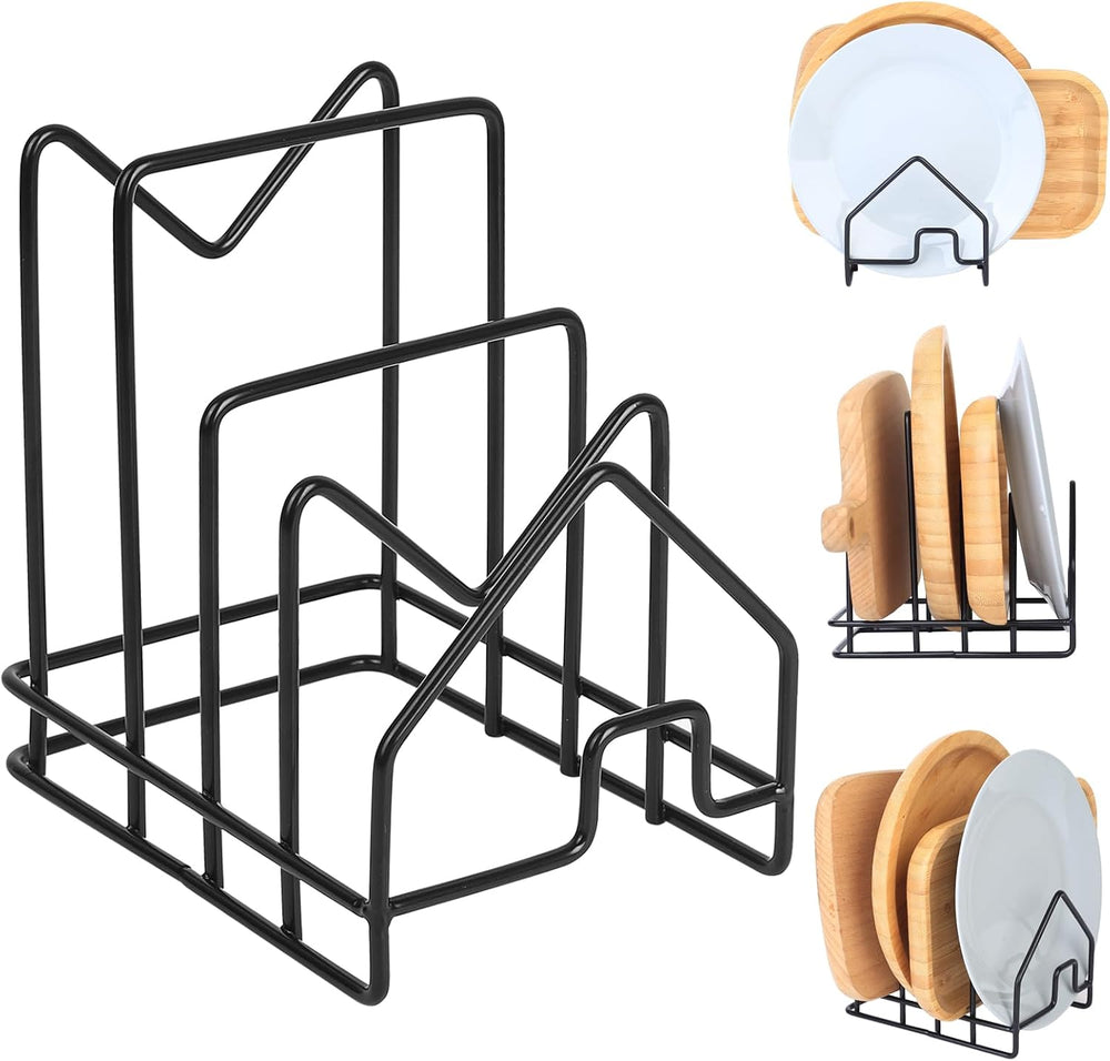 Schneidebrett Halterung, Topfdeckelhalter Schublade, Topfpfannendeckel Halter, Topfhalter Pfannenhalter,Topfdeckel Halterung, Schneidebretthalter Tellerständer für Küchenschrank Topfdeckel Organizer