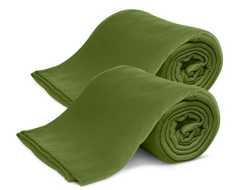 KiGATEX Polar Fleecedecken 2er Set Silber 130x160 cm Oeko-TEX® ca. 420g