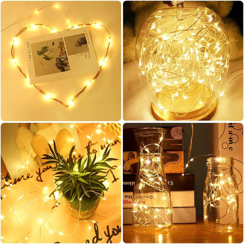 Vicloon LED Lichterkette USB, 2 Stück DIY kleine Lichterketten mit Fernbedienung,10m 100LED 8 Modi und Timer,LED Mini Lichterkette für Weihnachten, Schlafzimmer, Party,Hochzeit,Garten
