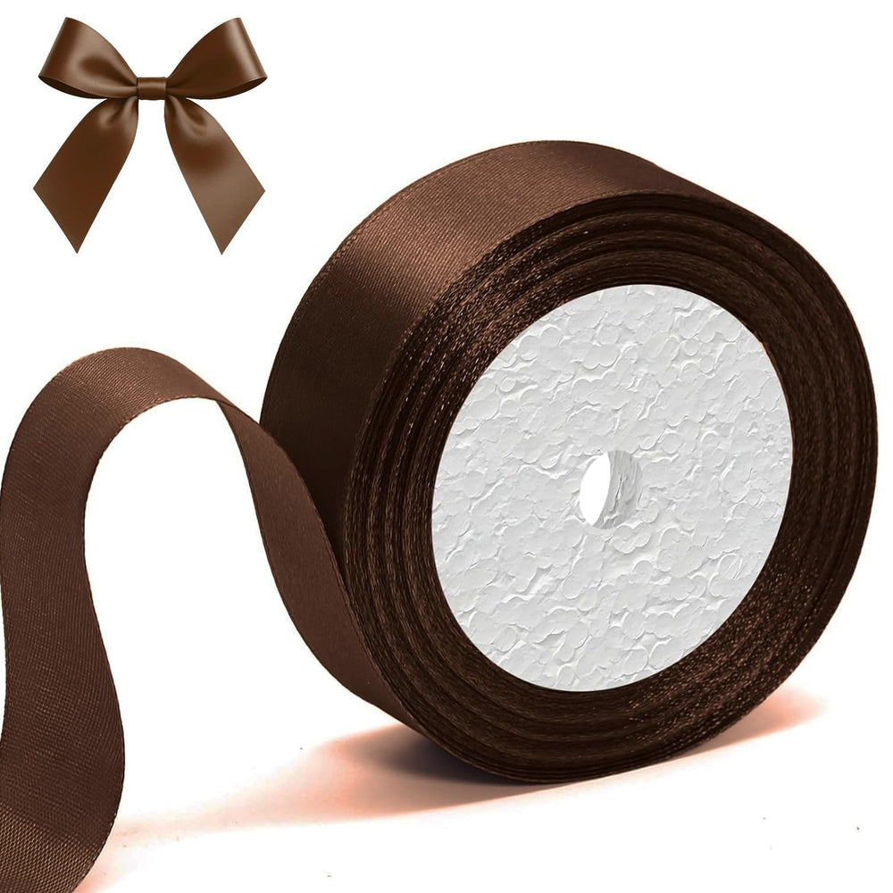 Geschenkband Satinband 22 m x 20 mm Weiß für Geschenkverpackung & Hochzeit