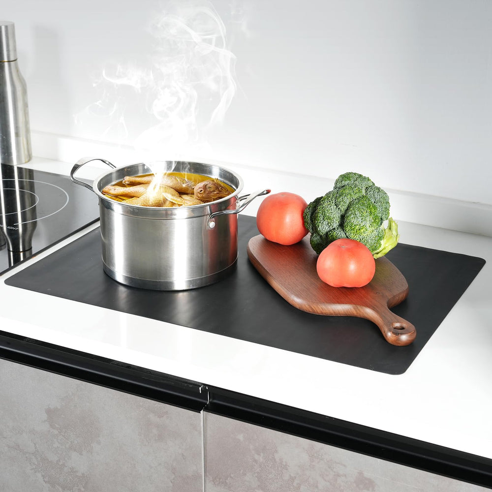 KitchenRaku Große Silikonmatte, Rutschfeste Tischunterlage, Hitzebeständige Antihaftmatte,Silikon Unterlage Antihafte Tischmatte Arbeitsmatte Thekenmatte (Schwarz, 40x30x0.07cm)
