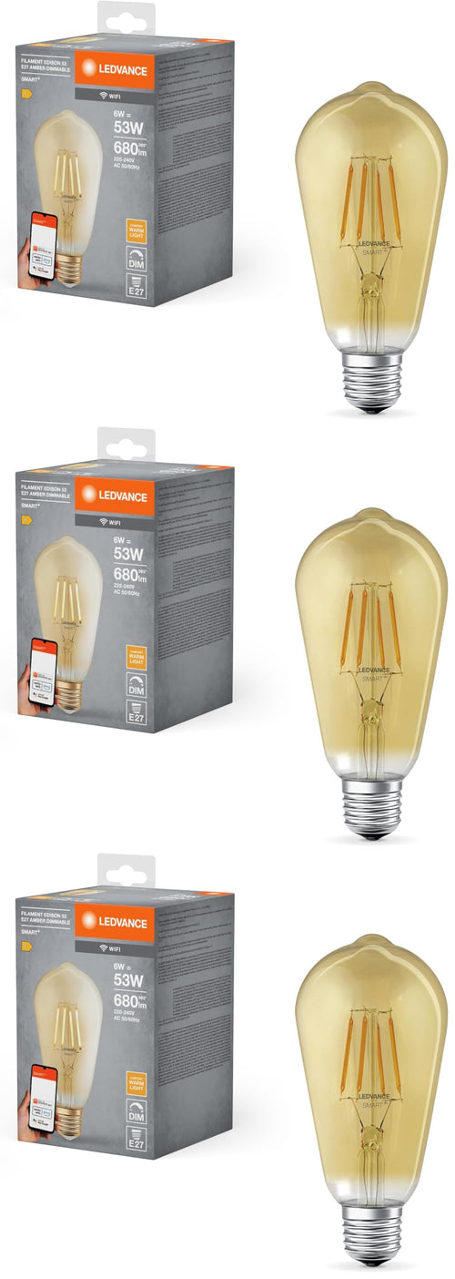 LEDVANCE SMART+ Filament Edison Dimmable Warmweiß 2400 K 6 W