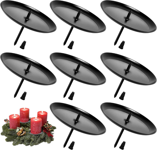 Adventskranz Kerzenhalter Schwarz 6 cm 8 Stück
