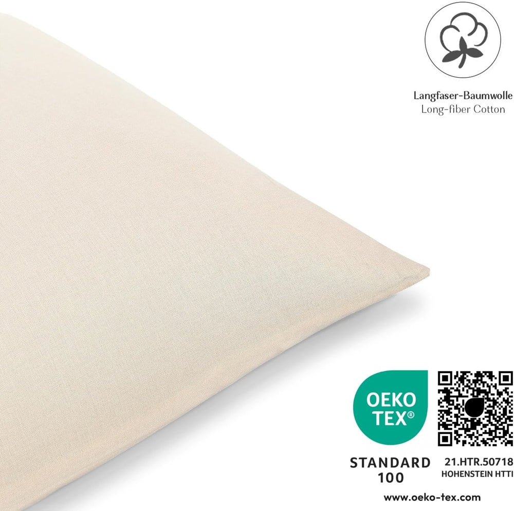 Alreya Renforce Kissenbezug  - 40 x 40 cm, 2 Stück - Beige