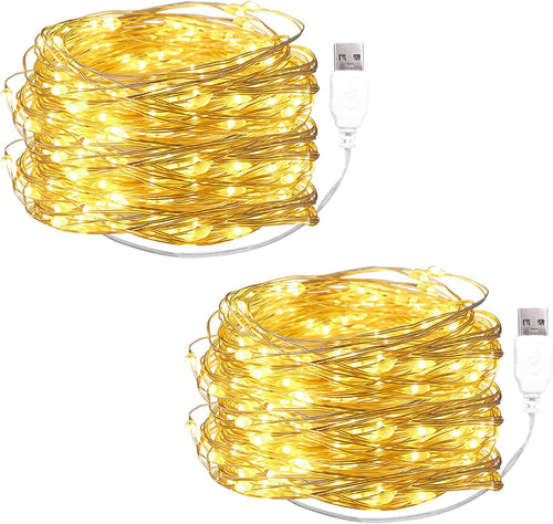 USB Lichterkette Kupferdraht, 5 m, 2 Stück
