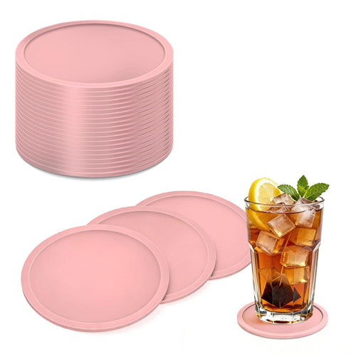 HELI MIAO Untersetzer Gläser Silikon mit Halter,rutschfest Glasuntersetzer mit Hohem Rand für Auslaufschutz,Hitzebeständig Tassenuntersetzer für Couchtisch,Esstisch&Bar,10Stück mit Halter Schwarz