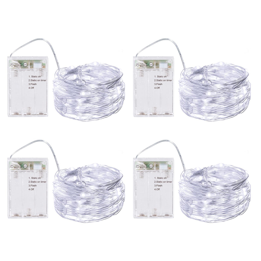 BXROIU 2 X 20 LED Lichterkette Batteriebetrieben 2M Micro LED Warmweiß