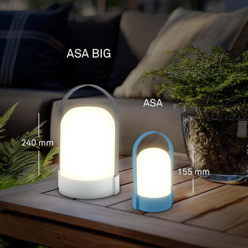 BRILONER - LED Tischlampe kabellos IP44 mit Touch, dimmbar in Stufen, USB-C, Akku tauschbar, Nachttischlampe, Leselampe, LED Lampe, Campinglampe, Tischleuchte, Akku Lampe, Outdoor, 9x8x15,5 cm, blau