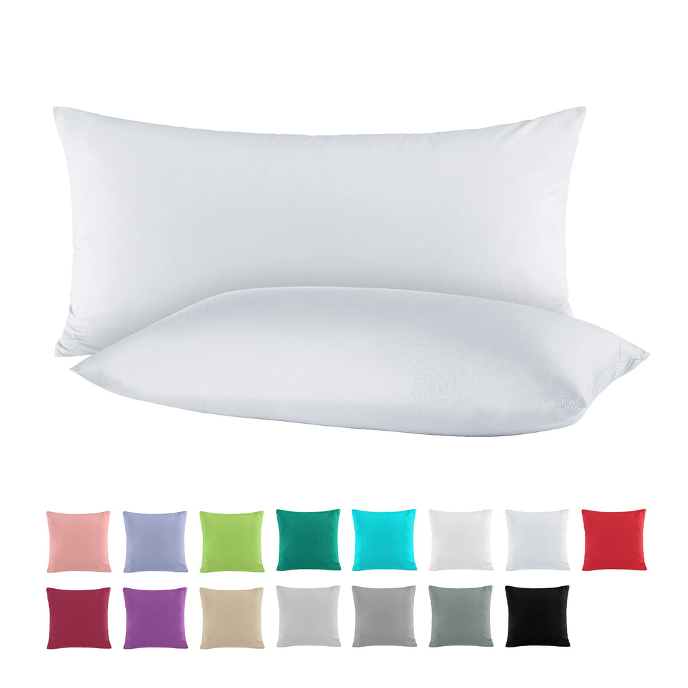 BaSaTex Baumwolle Renforcé Kissenbezug, 2er Pack, 40x40 cm, Bordeaux