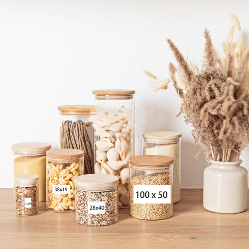 Meekye 600 Stück Etiketten Selbstklebend, 38 x 19 mm Aufkleber zum Beschriften, Universal Klebeetiketten zum Preisschilder, Adress, Haushalt, Tiefkühl Büro Küche und Marmelade Etiketten