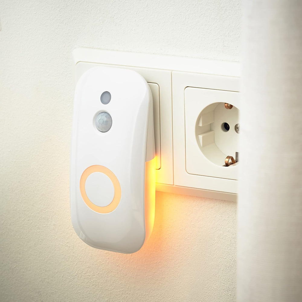Müller Licht LED Leuchte aus Kunststoff mit Bewegungs-/Dämmerungssensor mit 0,9 Watt 1500K ML400072, Weiß