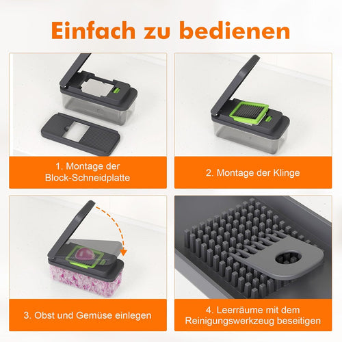 Ibergrif M524-7 Gemüseschneider, Mandoline 7 in 1 Multifunktion
