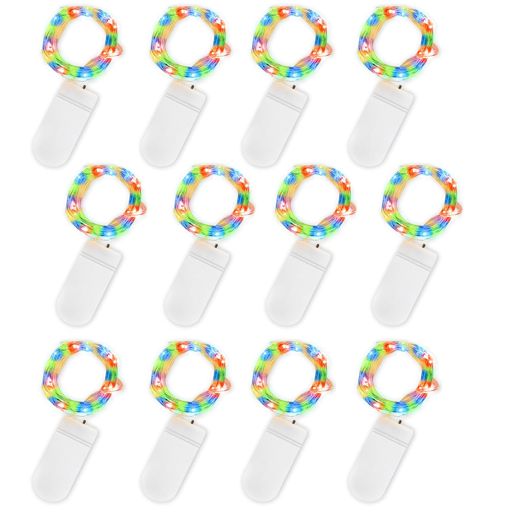 Jsdoin LED Mini Lichterkette mit Batterie, 6x20er Micro außen Lichterkette