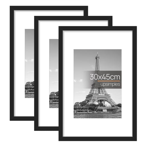 upsimples 3 Pack Bilderrahmen A4, Bilderrahmen Kinderzeichnungen A4，Picture Frame Schwarz für Fotos, Bilder, Poster