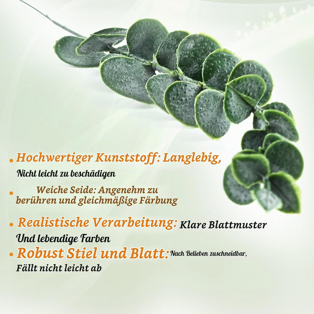 35 Stück Künstlicher Eukalyptus Zweige Für Deko, Blumenarrangements
