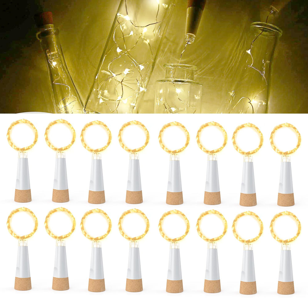 Flaschenlichter mit Korken, USB wiederaufladbares Weinflaschenlicht, batteriebetriebene Gläser, Lichterkette, 2025 verbesserte Lichterkette für Weihnachtsdekorationen(Warm weiß, 3 Pack)