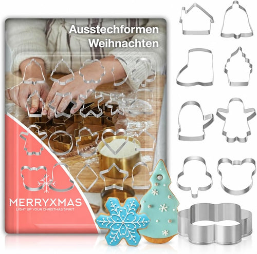 Weihnachtsausstecher Set, 20 Motive