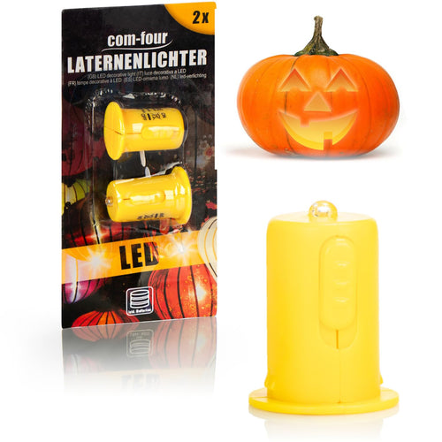 com-four® 4x LED Deko-Licht für Papierlaternen, LED-Teelichtersatz