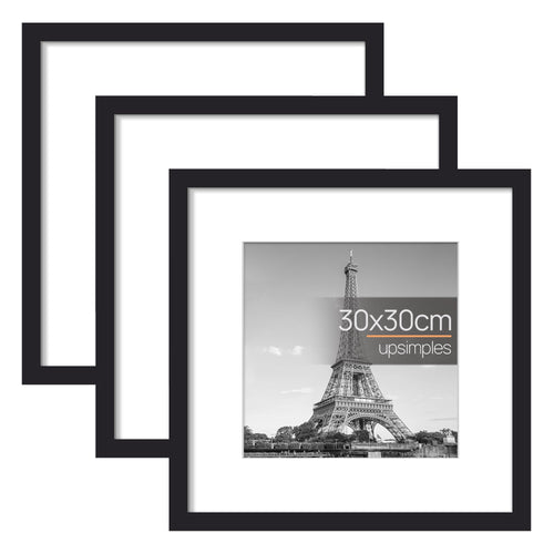 upsimples 3 Pack Bilderrahmen A4, Bilderrahmen Kinderzeichnungen A4，Picture Frame Schwarz für Fotos, Bilder, Poster