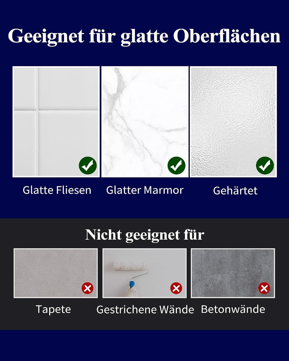 Kitsure Duschablage ohne Bohren, Badezimmer organizer, Large, Schwarz