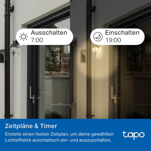 Tapo L430C Smarte WLAN Glühbirne E14, 470 Lumen, 16 Mio. Farben, dimmbar, Zeitplan & Timer, Energieüberwachung, Kompatibel mit Alexa, Google Assistant und Samsung SmartThings
