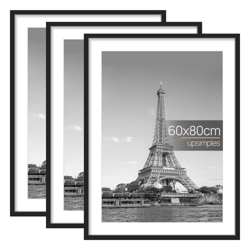 upsimples 3 Pack Bilderrahmen A4, Bilderrahmen Kinderzeichnungen A4，Picture Frame Schwarz für Fotos, Bilder, Poster