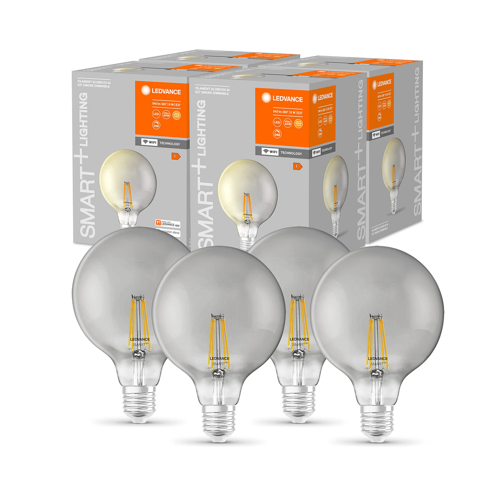 LEDVANCE E27 LED Lampe, SMART Home Wifi Edison Filament Stil Leuchtmittel mit 6W (540Lumen), Warmweiß (2500K) kompatibel mit Alexa, google oder App, Lampen im 1er-Pack