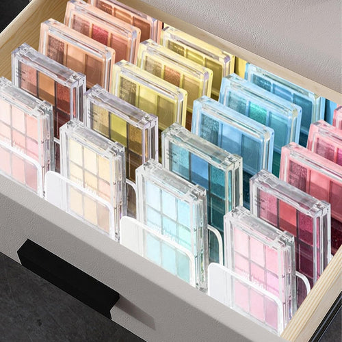 2er Make-up Organizer Acryl, 7 Fächer, transparent für Paletten