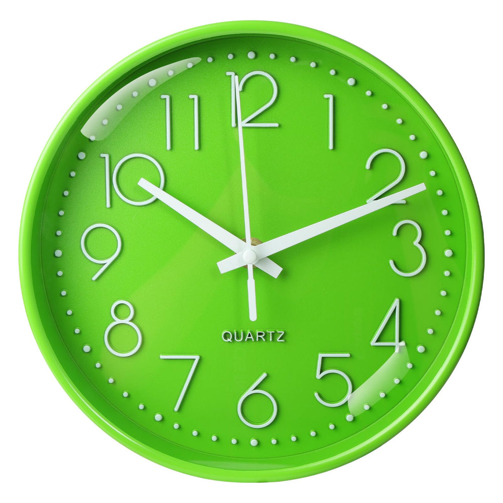Aolso Wanduhr, geräuschlos und tickt Nicht, Batteriebetriebene runde Wanduhr, Digitale Wwanduhr, modernes Quarz-Design, für Wohnzimmer, Büro, Küche oder Kinderzimmer (Grau, 20CM)