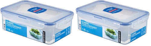 LocknLock PP Classic Vorratsdose mit Ablaufgitter | 1 L | 20,5 x 13,4 x 6,9 cm | 100 % luft- und wasserdicht | Gefrier-& Kühlschrank Organizer | Spülmaschinen-& Mikrowellengeeignet